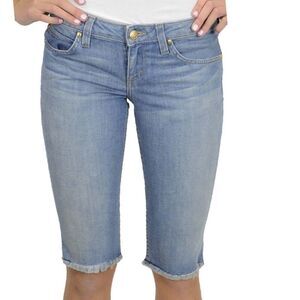 Juicy Couture Raw Hem Long Denim Shorts